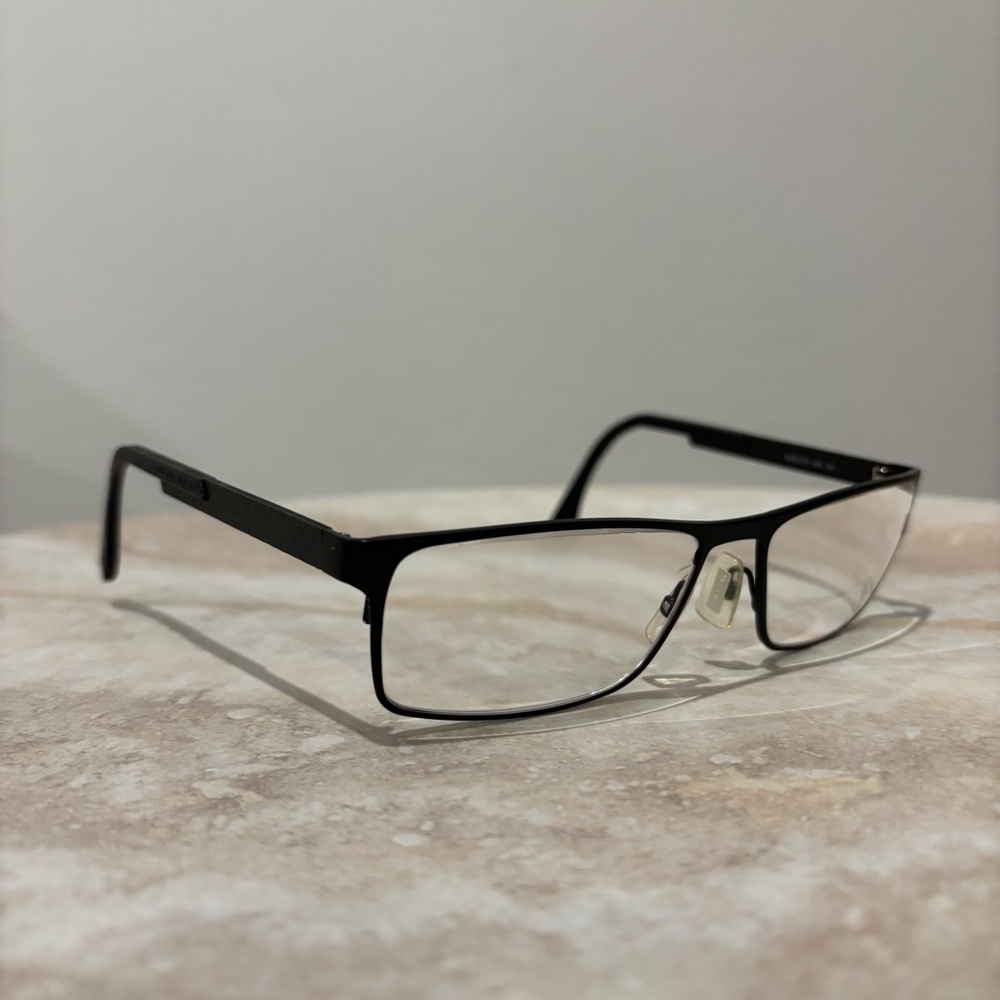 Boss Hugo Boss Boss 0775 HXE 145 black carbon men’s rectangular shape eyeglasses